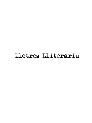 Lletres Lliterariu. XXXIV Día de les Lletres Asturianes